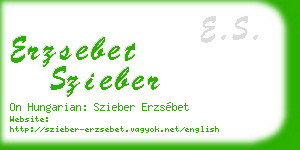erzsebet szieber business card