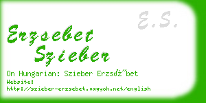 erzsebet szieber business card